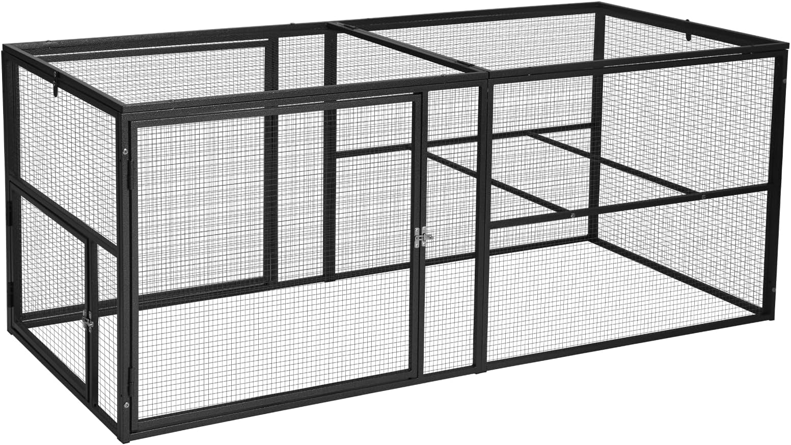 Aivituvin 71" Chicken Coop Run Extension Metal Frame with