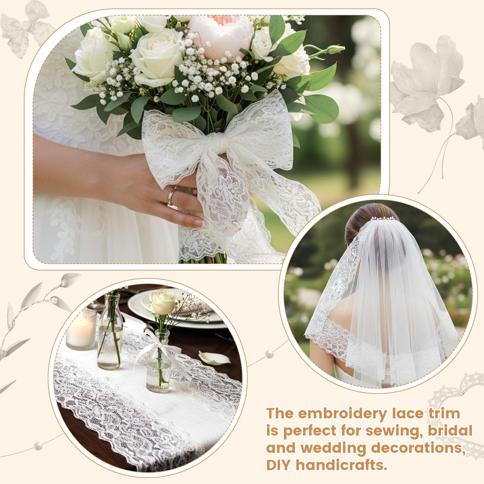 Organza Lace Trim Geen Elastische Kant Lint Voor N... - Vicedeal