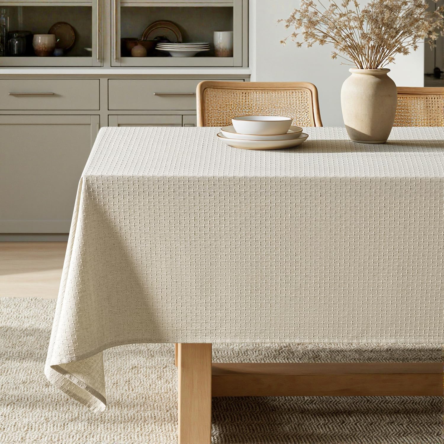 Amazon.com: MIULEE Natural Beige Linen Cotton Table Cloth