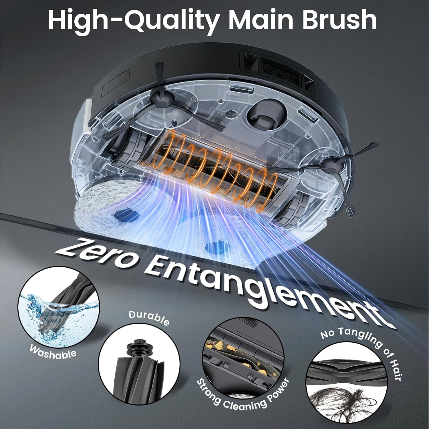 30 Pcs Replacement Accessories for Mova P10/ P50 Pro Ultra, Dreame L40 Ultra/ X40 Ultra/ X40 Master Vacuum,2 Brushes+8 Side Brushes+6 Mop Pads &Dust Bags&Filters