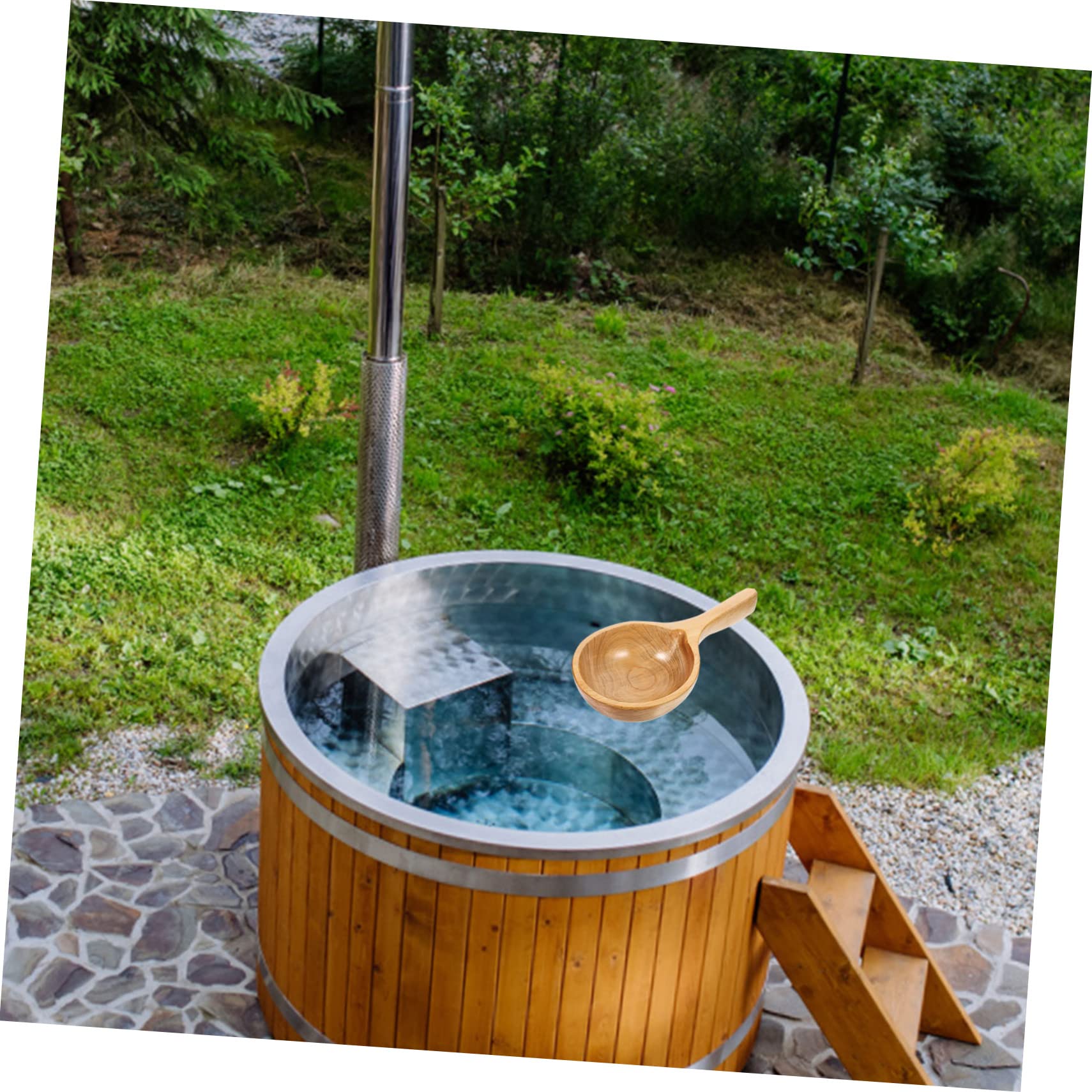 Mikinona Lot De 2 Louches À Eau En Bois Pour Sauna