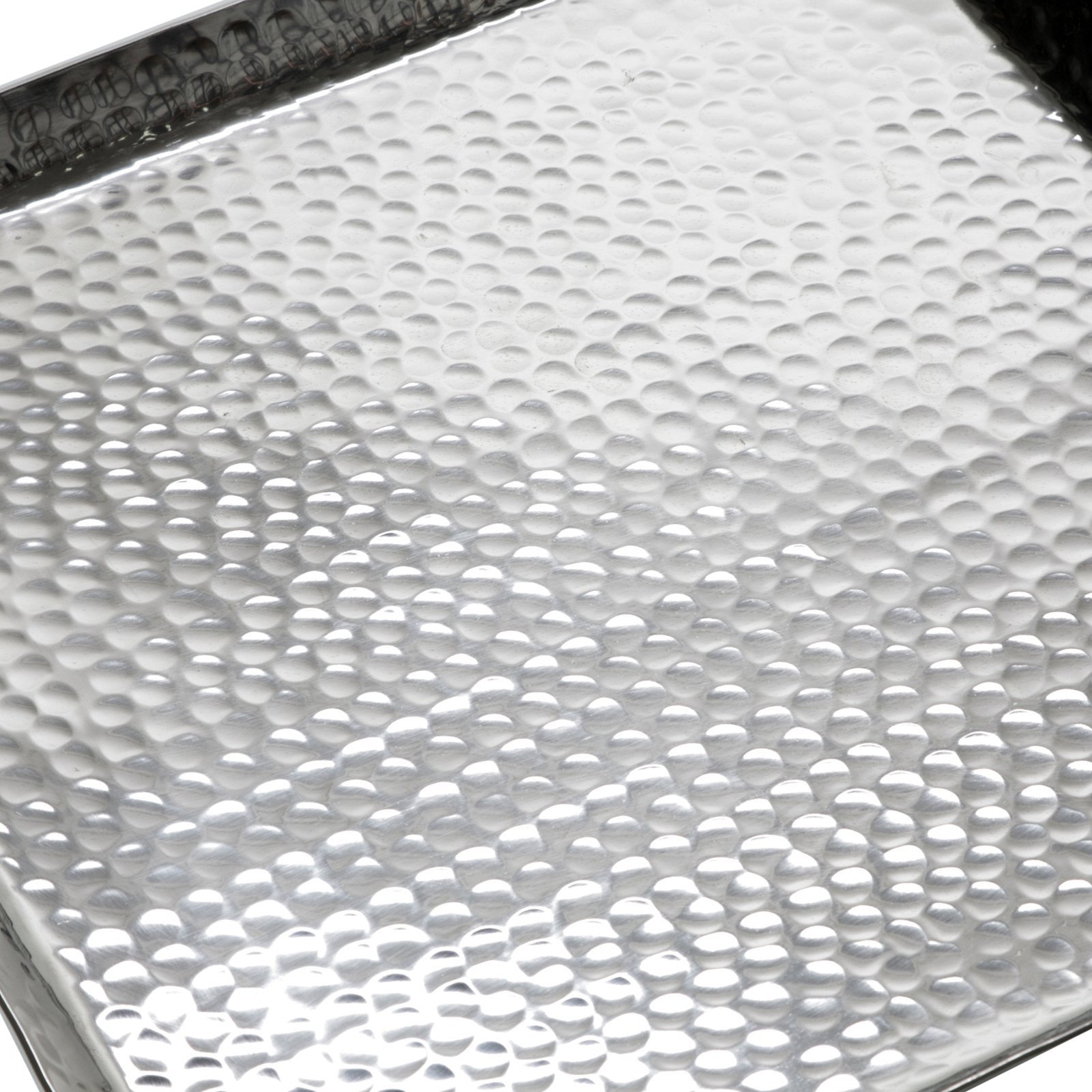 Vassoio Quadrato In Alluminio Martellato - Elegante, Versatile, Perfetto Per Servire O Decorare