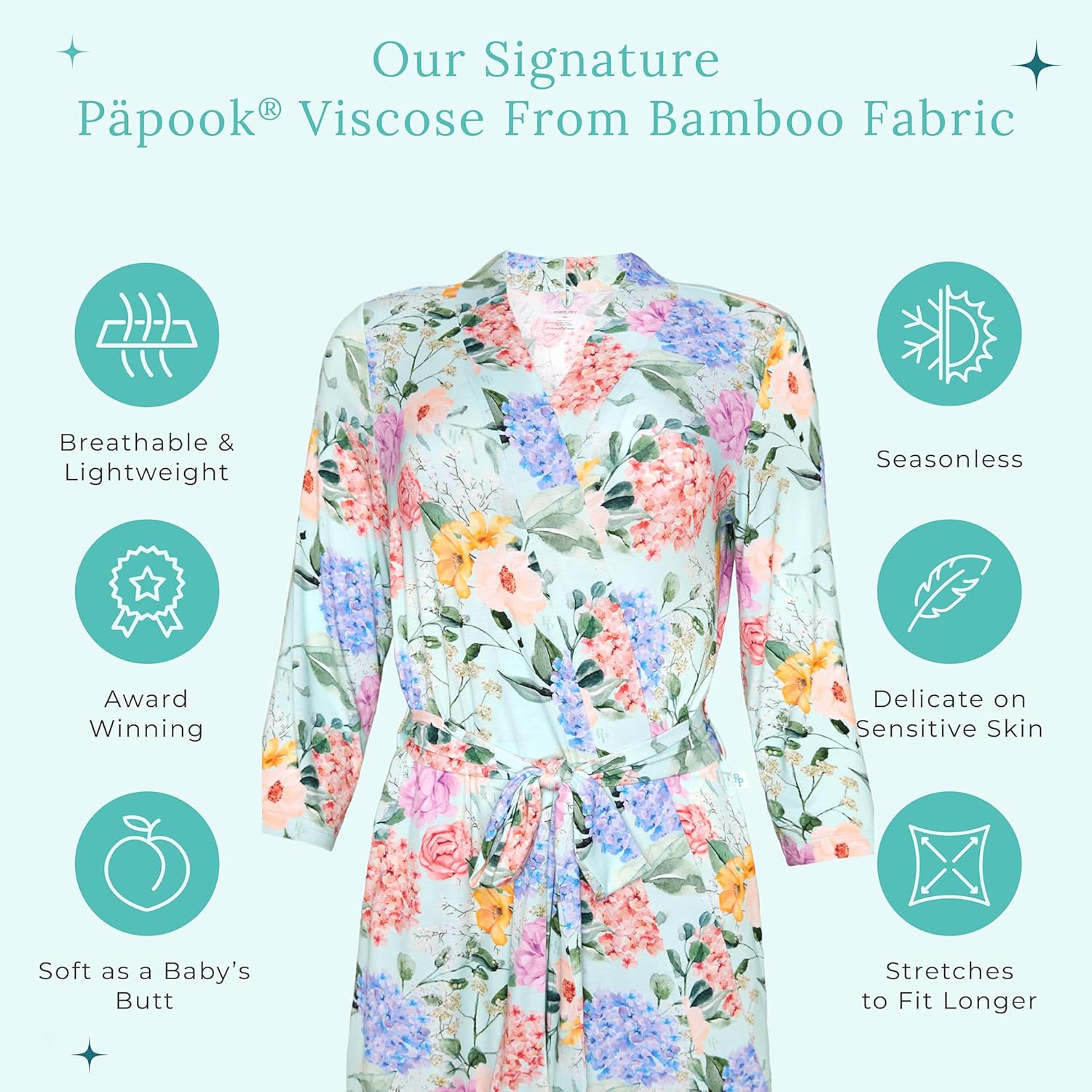 Posh Peanut Maternity Robe for Hospital Delivery - Soft Viscose from Bamboo Postpartum Robe for Women Nursing & Lounging - Image 6