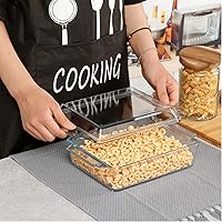 Vista 21 de NUTRIUPS 8x8 Baking Dish Square Casserole Baking Dishes with Glass Cover Glass Casserole Dish with Lid Baking Dish Glass Baking Pan for Baking