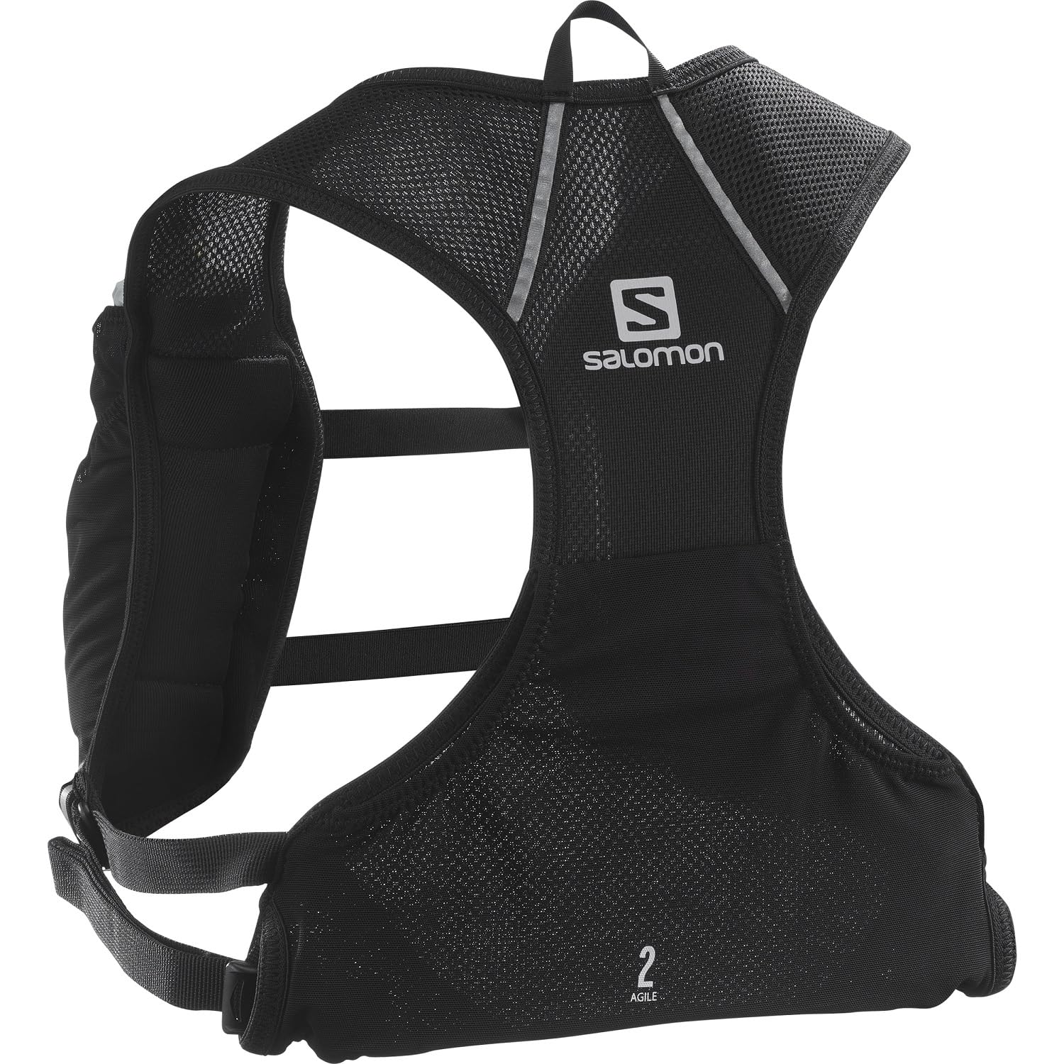 Salomon Agile 2 Gilet Unisex per Idratazione Trail Running Escursionismo MTB, Capacità essenziale, Dettagli riflettenti, Comfort in movimento