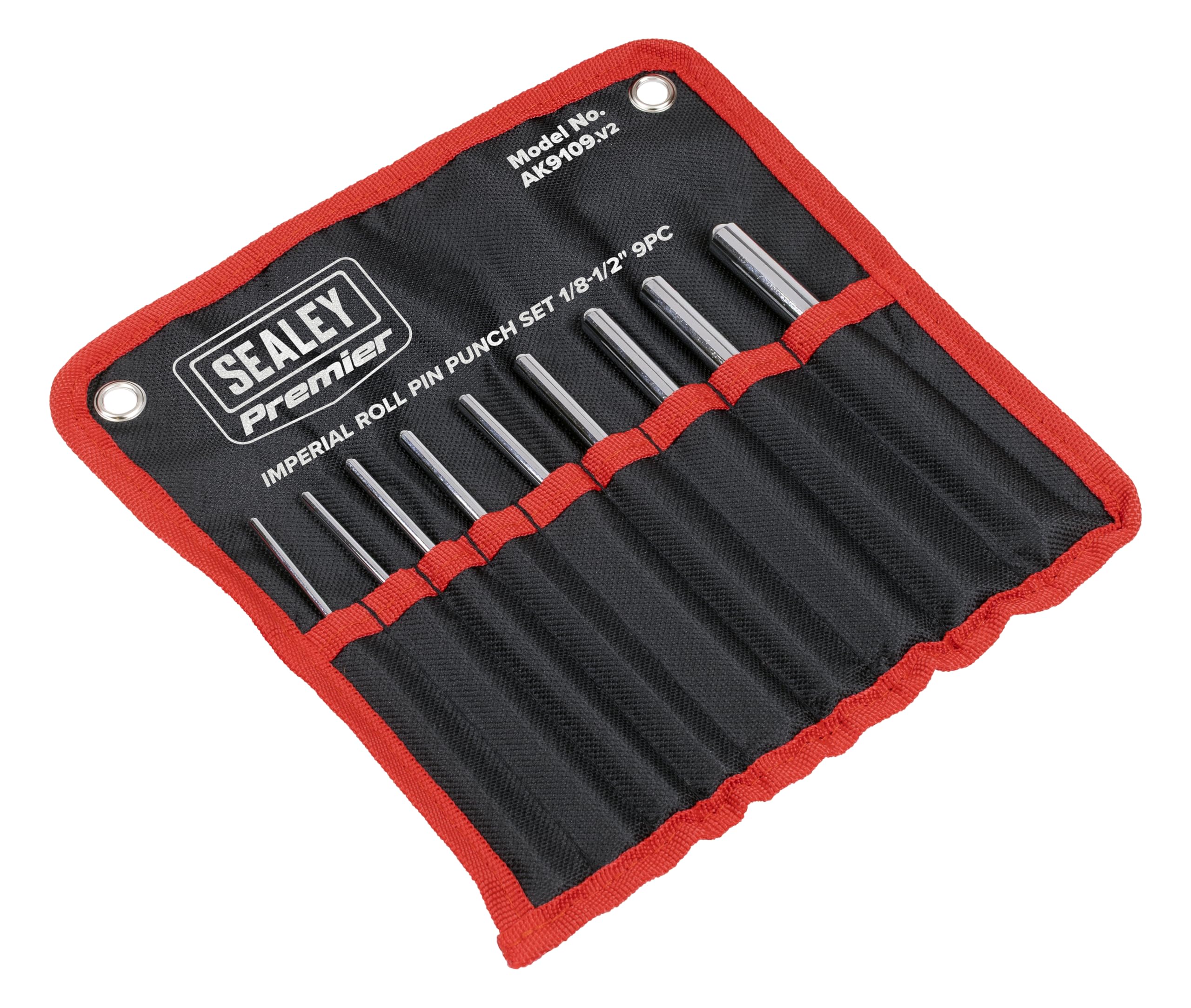 Sealey 9 Piece Roll Pin Punch Set Imperial