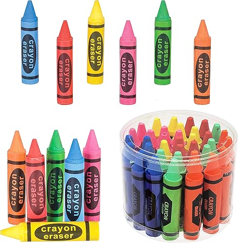 Conjunto de Crayones en Forma de Borradores-Colores Surtidos. 2,5 pulgadas