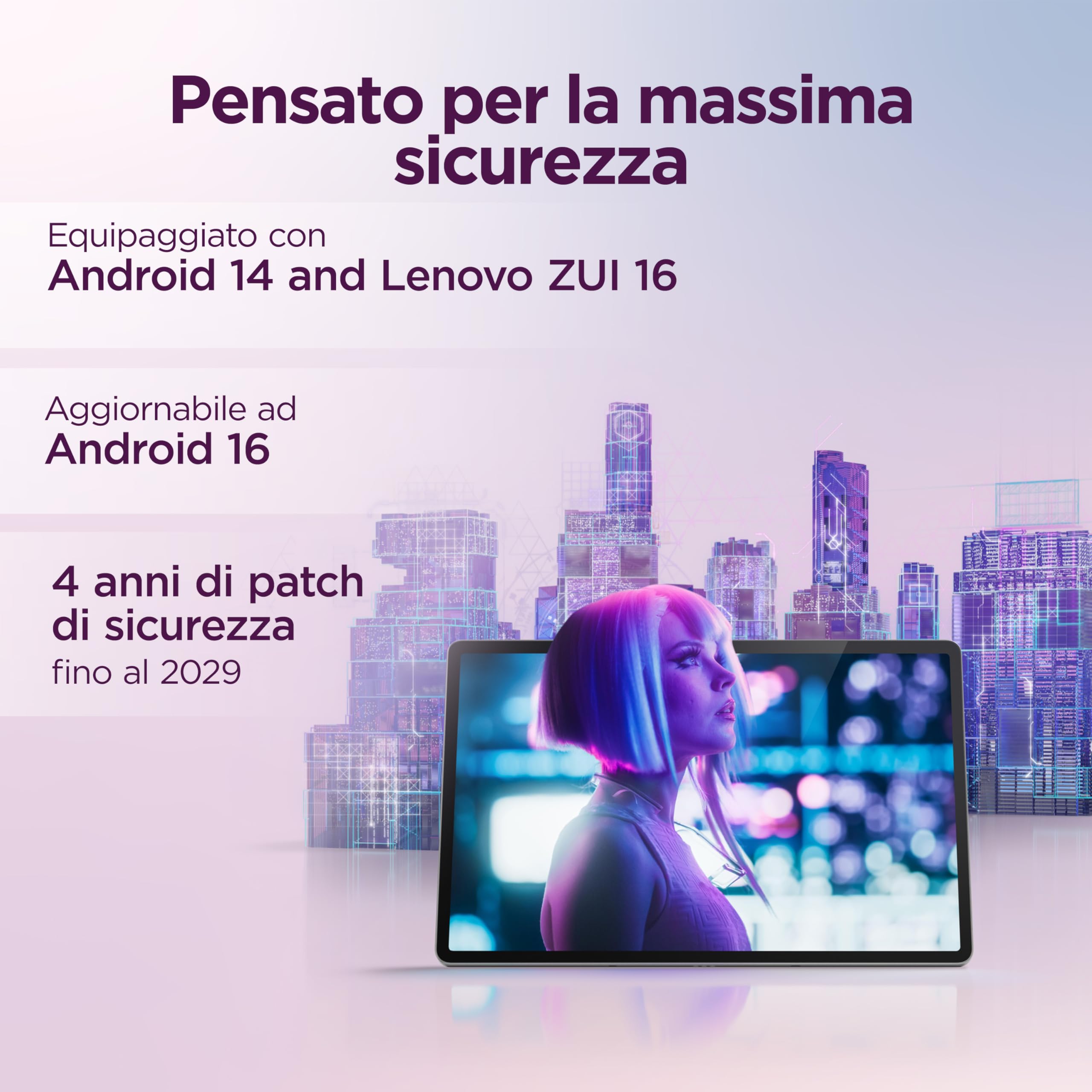 Lenovo Idea Tab Pro, Display 3K da 12.7" 144Hz, Processore Mediatek Dimenity 8300, RAM 8GB, Memoria 256GB, WiFi 6, Tablet Android 14, Lenovo Tab Pen inclusa - Seafoam Green
