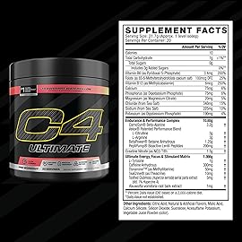 Cellucor C4 Ultimate Pre Workout Powder Strawberry Watermelon - Sugar Free Preworkout Energy Supplement for Men & Women - 300mg Caffeine + 3.2g Beta Alanine + 2 Patented Creatines - 20 Servings