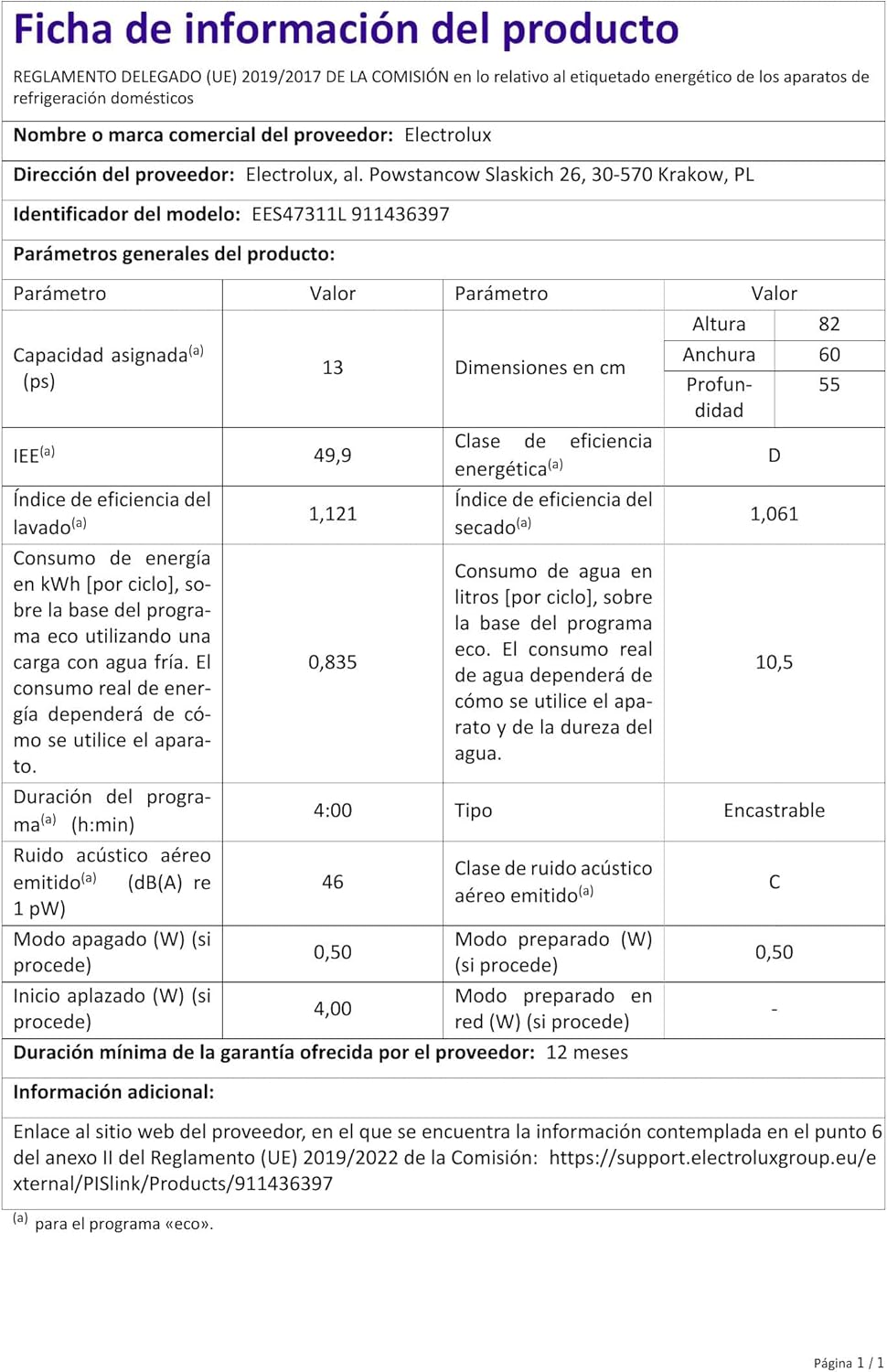 Electrolux EES47311L Lavastoviglie Integrata Totale RealLife 60 cm, Comandi QuickSelect, Tecnologia AirDry, 13 coperti Electrolux EES47311L Lavastoviglie Integrata Totale RealLife 60 cm, Comandi QuickSelect, Tecnologia AirDry, 13 coperti