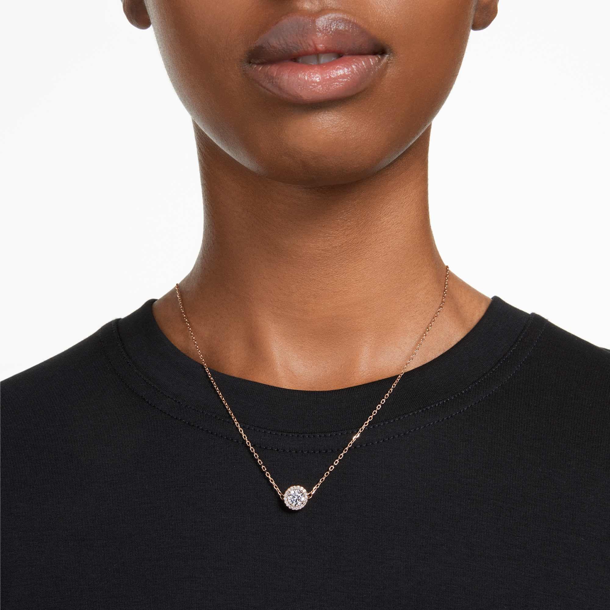 Swarovski Constella Halskette Rosegold für Damen mit Anhänger mit Weißen Zirkonia Kristallen, 5636272