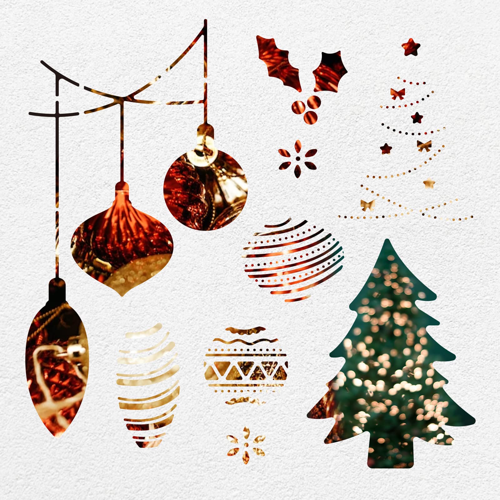 Troqueles De Navidad De Acero Al Carbono - Diseño Hojas De Acebo, Para Scrapbooking, Tarjetas Y Manualidades