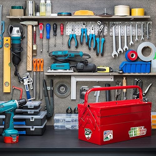 Miniatura 12 de Big100 calcomanías divertidas para casco de caja de herramientas, calcomanías de vinilo para hombres, construcción de soldadura, soldadura