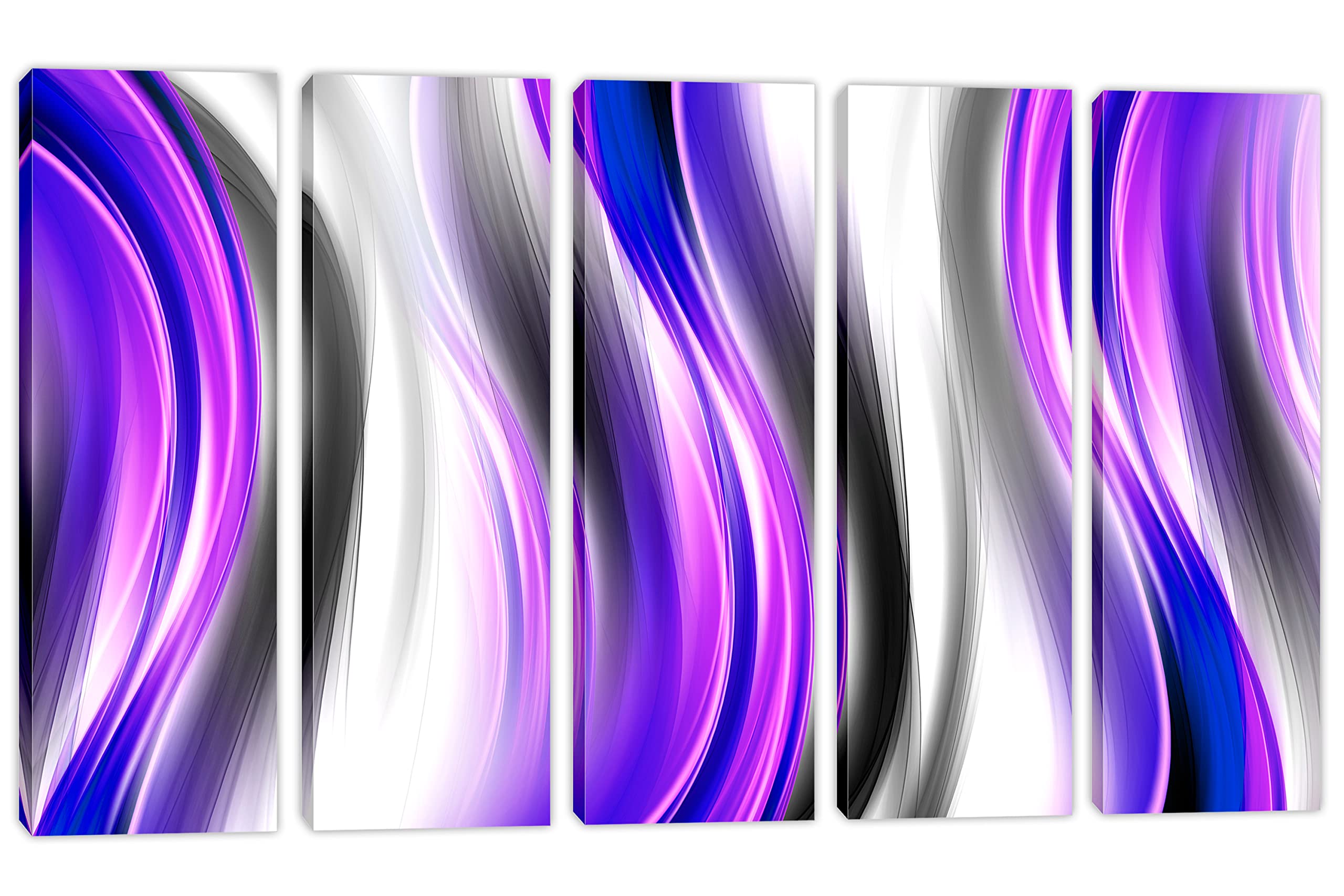 Amazon.com: 90 x 60 TOTAL - Purple Wave Abstract Art Canvas Print