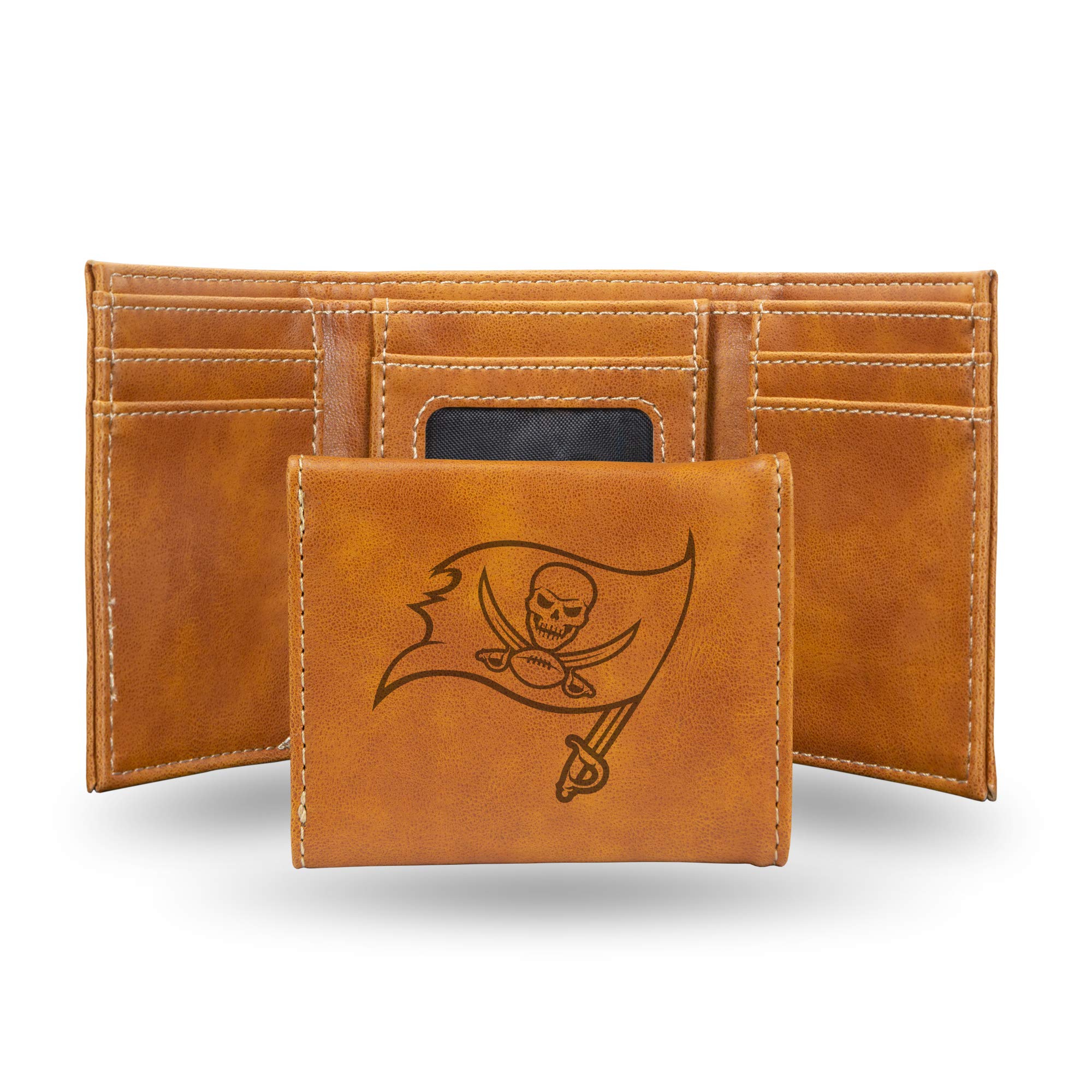Rico Industries NFL Laser Engraved Trifold Laser Engraved Tri-Fold Wallet - Men's Accessory
