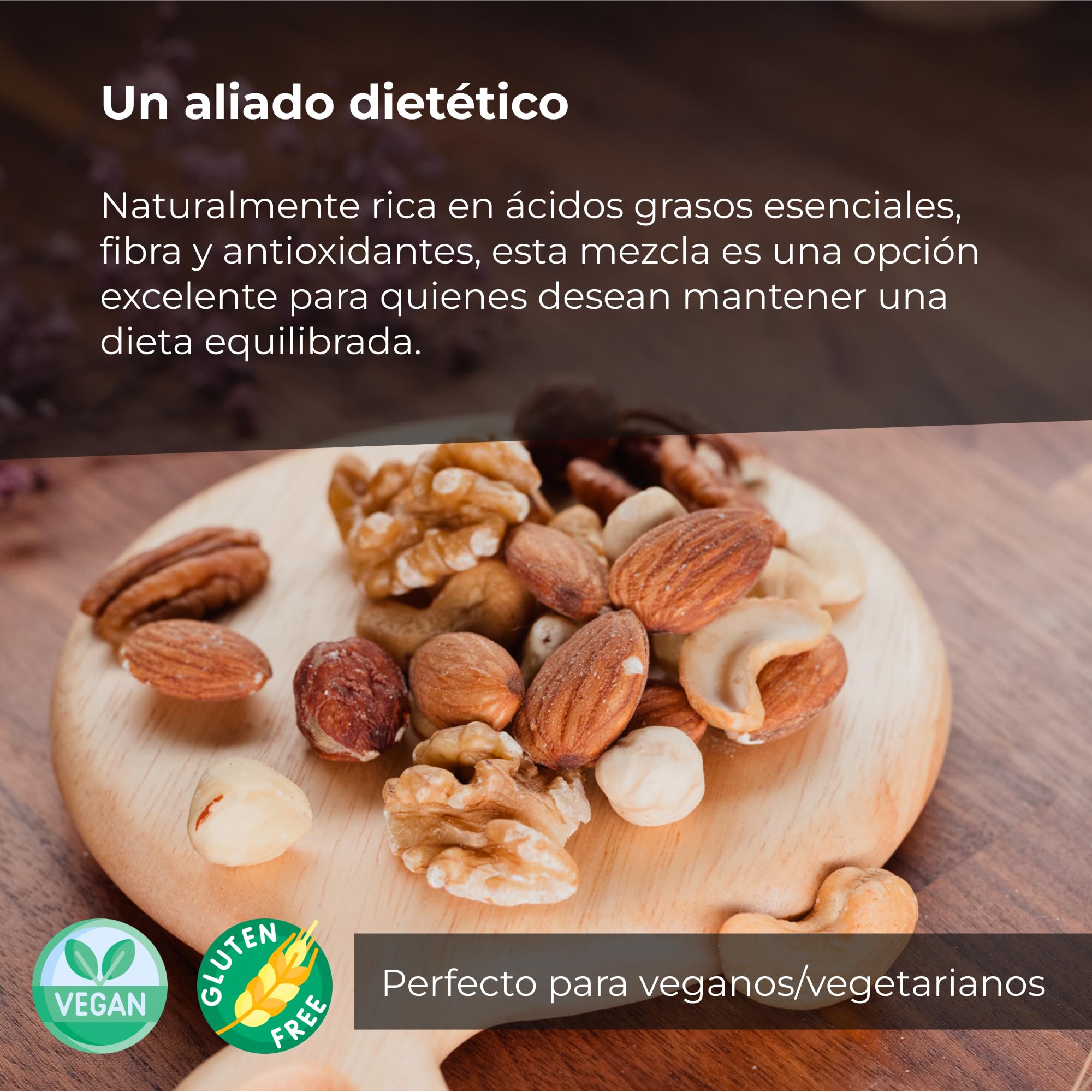 Mezcla frutos secos 1 Kg Almendras Avellanas Anacardos Pecanas Nueces Brasil Naturales Vegano No GMO Dorimed