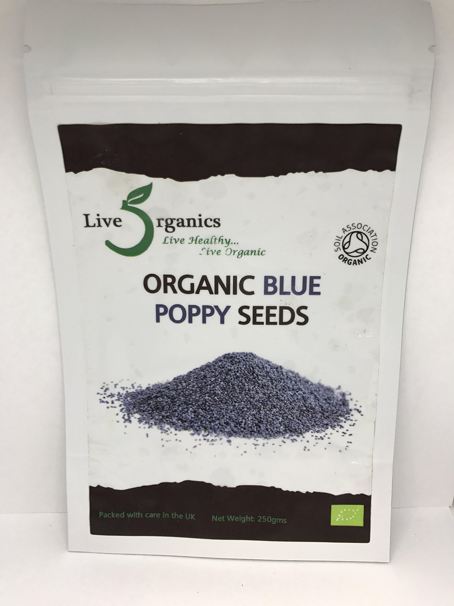 HDmirrorR Live Organics Blue Poppy Seeds 250g - (Certified Organic)