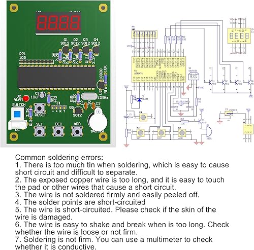 Miniatura 6 de Kits de práctica de soldadura DIY DS18B20 Módulo de sensor de temperatura Kits electrónicos DIY Kit de proyecto de soldadura 32.0-210.2 F (32-210)
