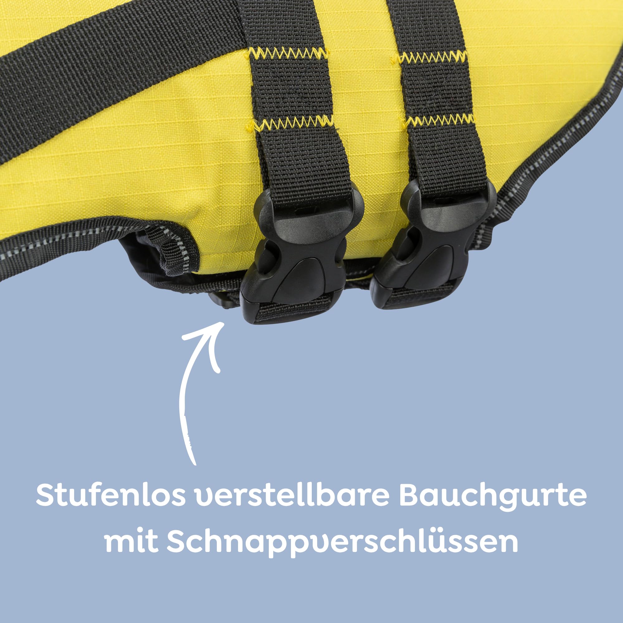 TRIXIE Hunde-Schwimmweste XL: 65 cm (bis 45 kg) neon-gelb – schnell trocknende Rettungsweste Hund mit Rettungsgriff für mehr Sicherheit bei Wasseraktivitäten wie Bootsausflüge & SUB - 30129
