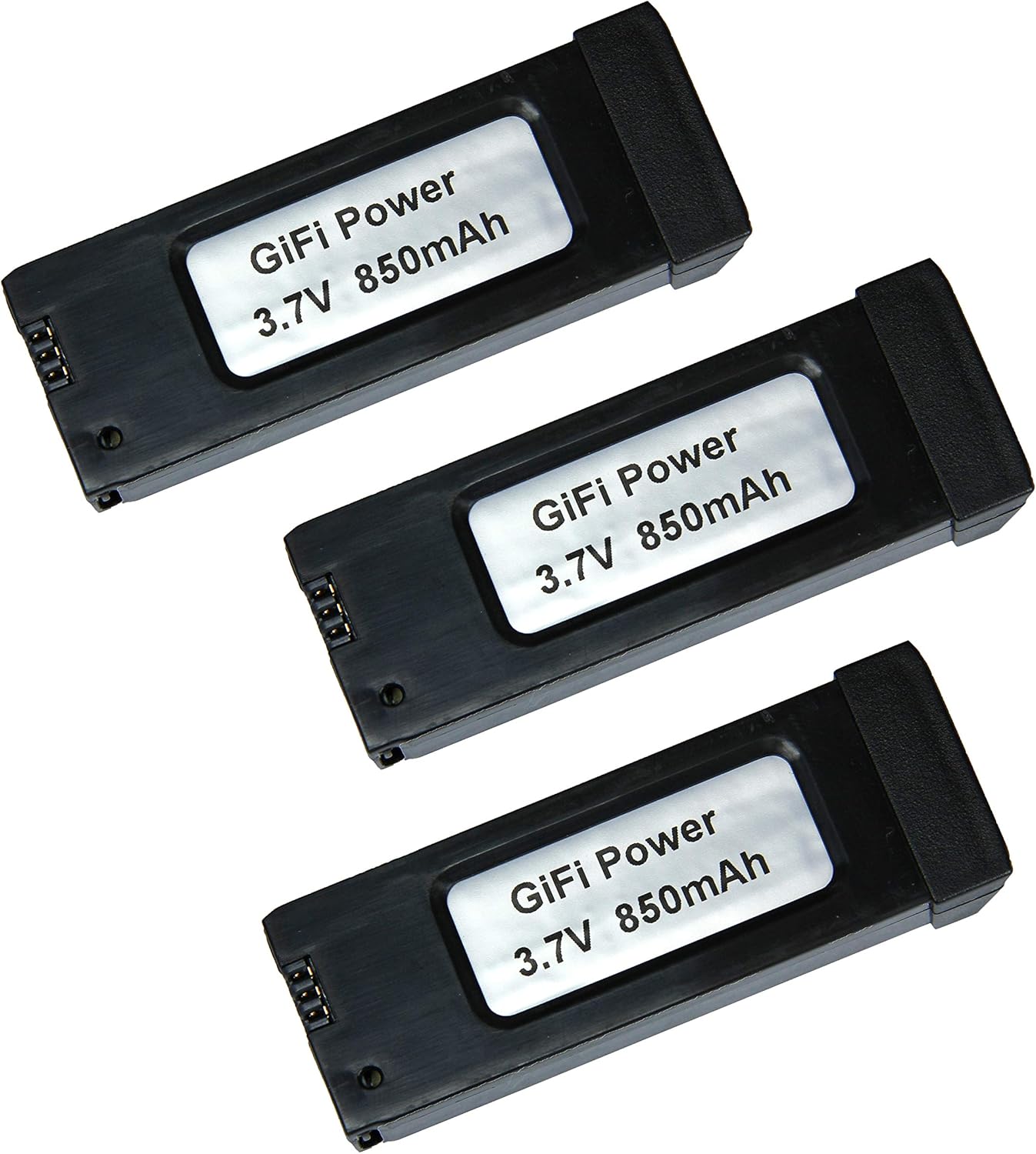 MaximalPower GiFi Power® Replacement 3.7V 850mAh Battery for Eachine E58 Quadcopter Drone (3 Pack)