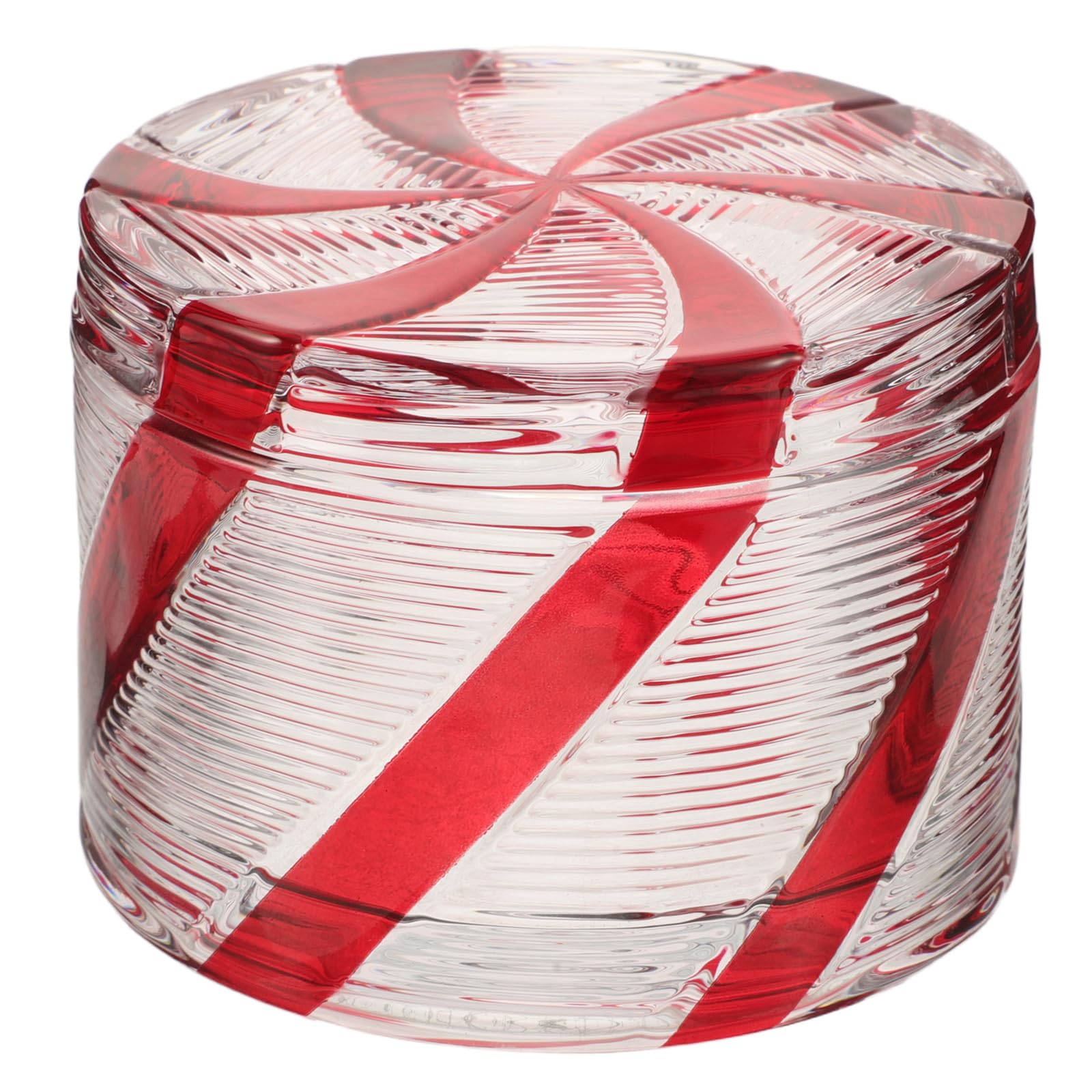 Zerodeko Tarro de cristal navideño para caramelos con tapa, diseño de