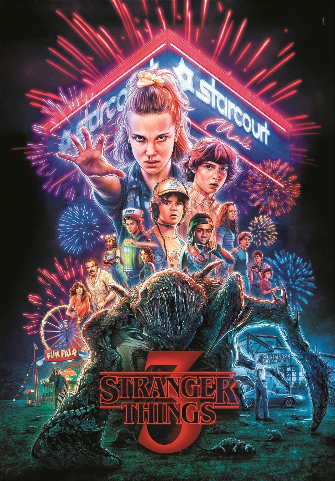 CLEMENTONIPUZZLE DLA DOROSŁYCH, PZL 1000 STRANGER THINGS S03 COMPACT BOX 2025, MADE IN ITALY, 39979