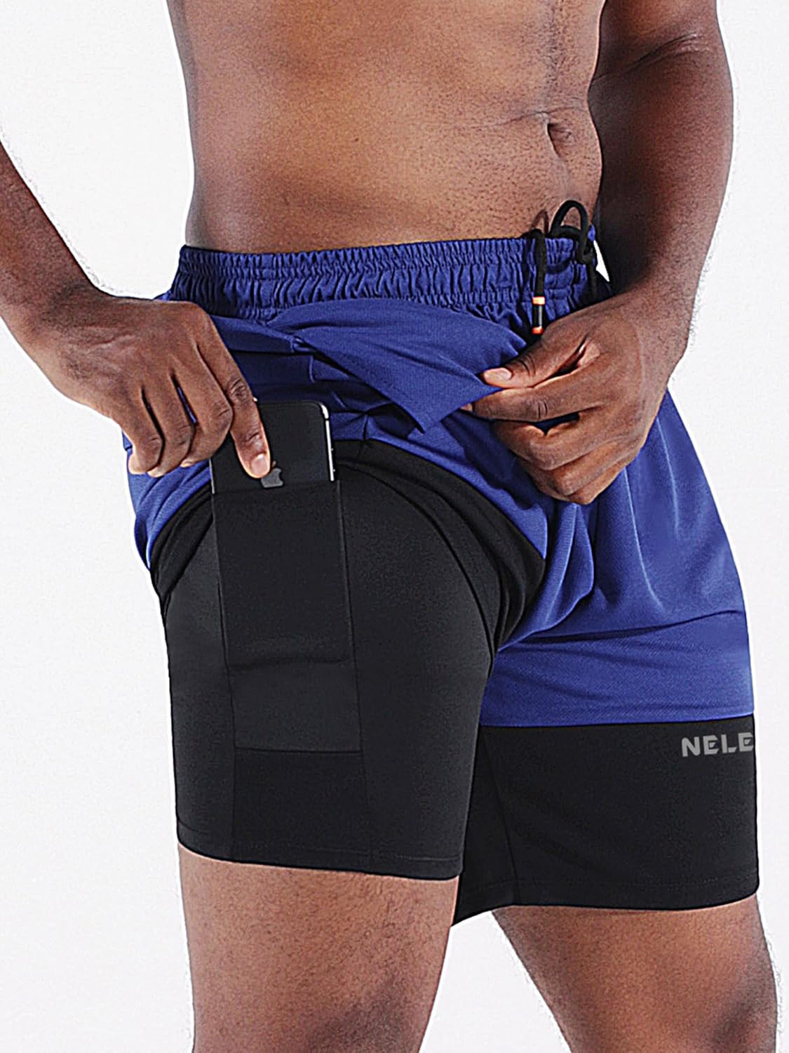 NELEUS Men's 2 in 1 Running Shorts with Liner,Dry Fit Workout Shorts with Pockets - Image 6
