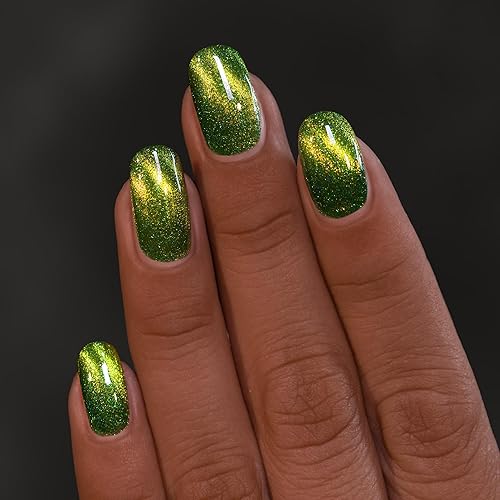 Miniatura 5 de ILNP Frankie Esmalte de uñas holográfico magnético verde monstruo