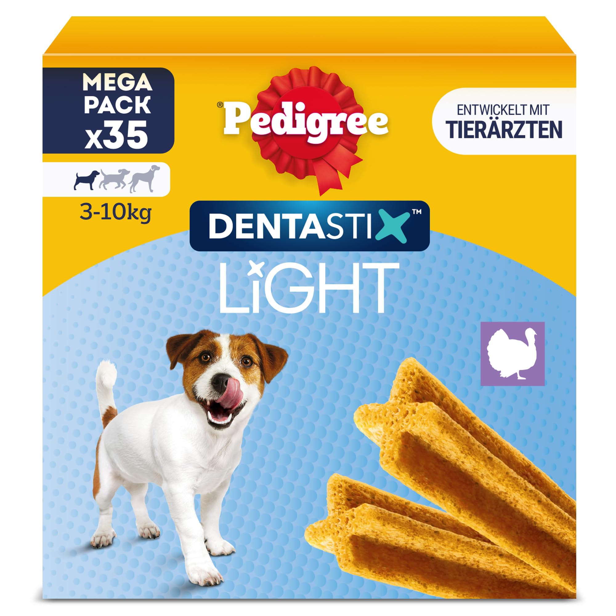 PEDIGREE DENTASTIX Light Multipack dla małych psów, 5 x 7 sztuk
