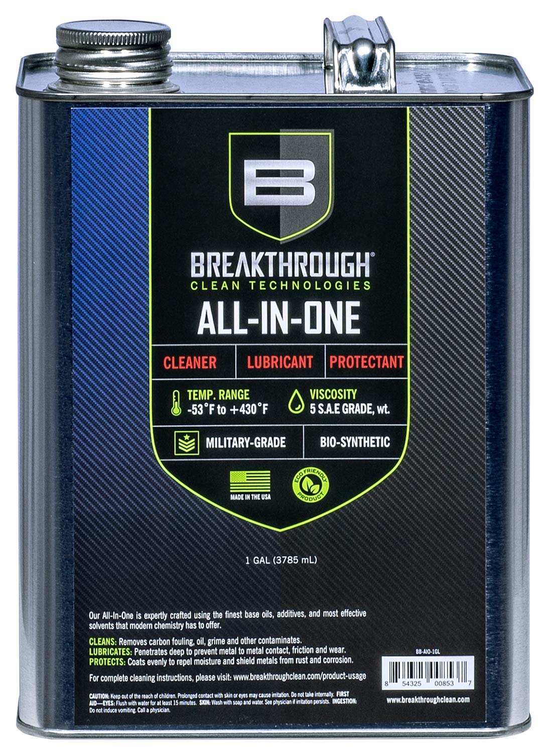 Breakthrough Clean All-in-One (CLP) Cleaner - Battle Born Bio-Synthetic Gun Cleaning Lubricant and Oil Protectant - Perfect for Handguns and Rifles - 32oz Spray Bottle