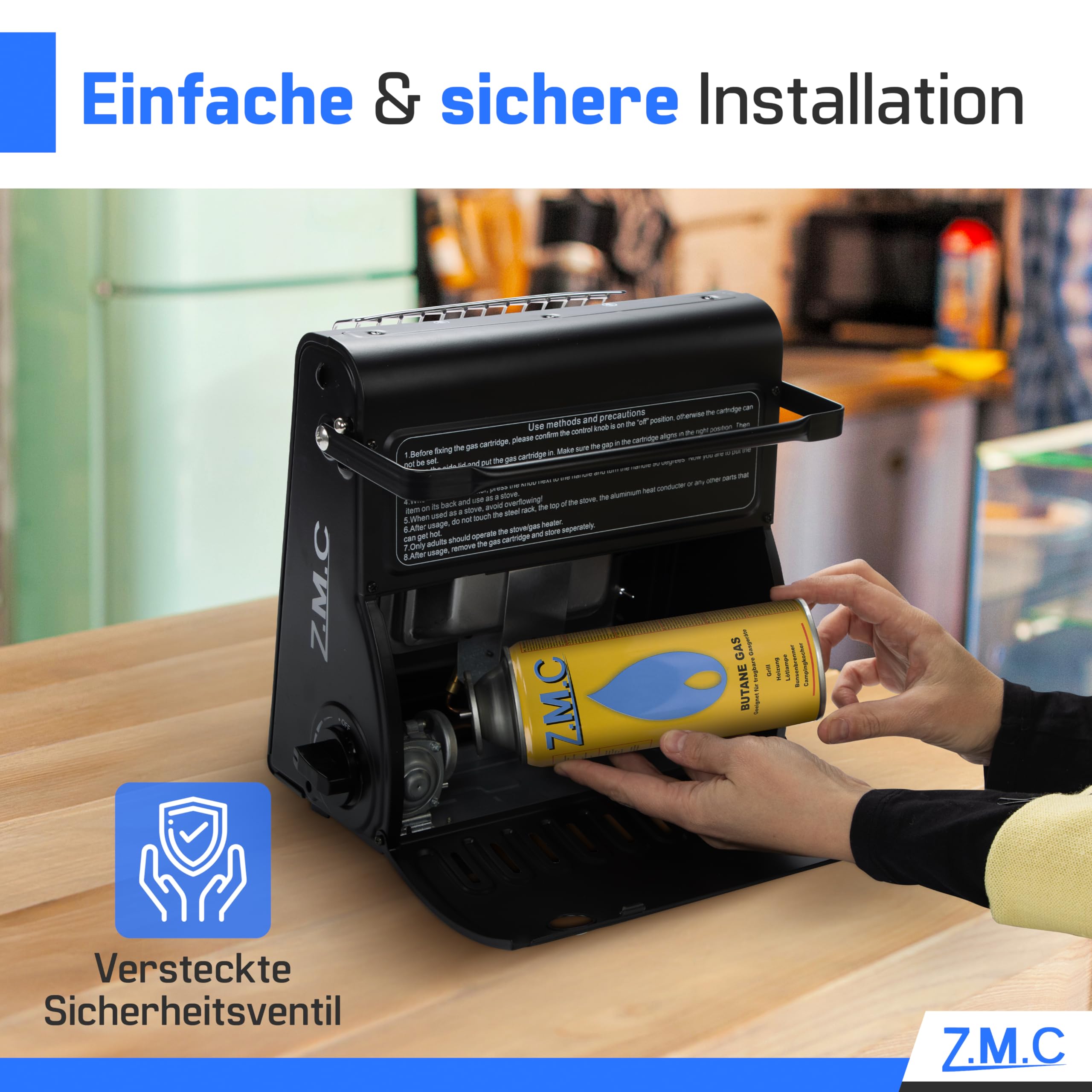 Z.M.C 84x Gaskartuschen 227g mit Ventil Typ MSF-1a, Universal Butangas Kartuschen mit Bajonett Anschluss für Campingkocher, Gasheizung, Gasbrenner
