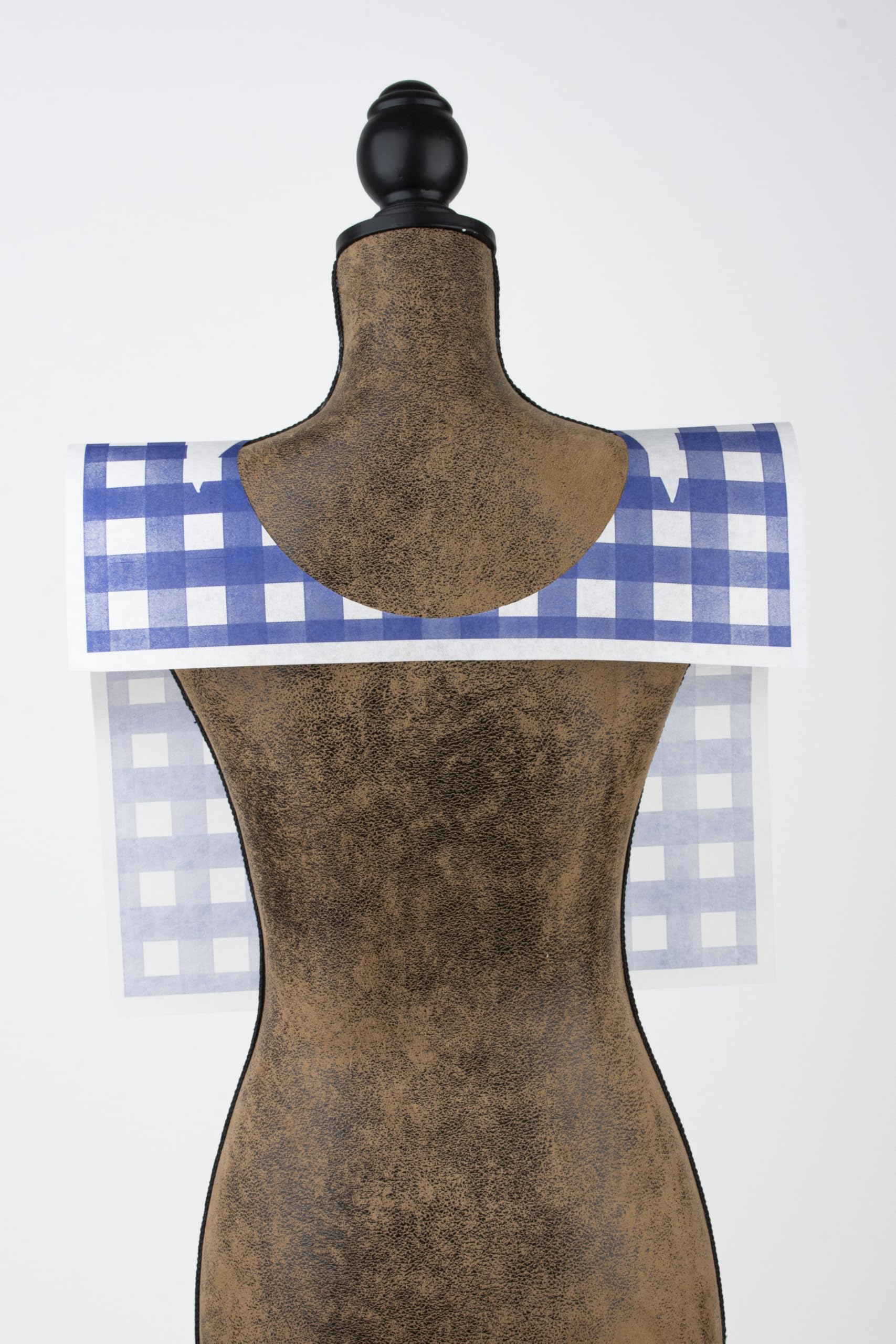 Lätzchen für Erwachsene 42 cm x 60 cm aus saugstarkem Vliesmaterial 100 Stück Karo in Blau