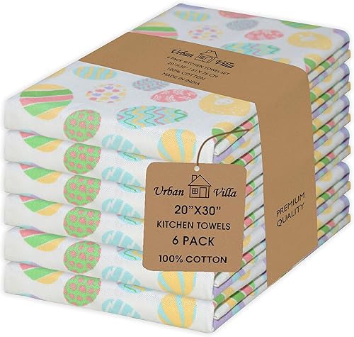 Miniatura 32 de Urban Villa Toallas de cocina 100% algodón para cocina (juego de 4) paños de cocina de 20 x 30 pulgadas, altamente absorbentes, juego de ropa