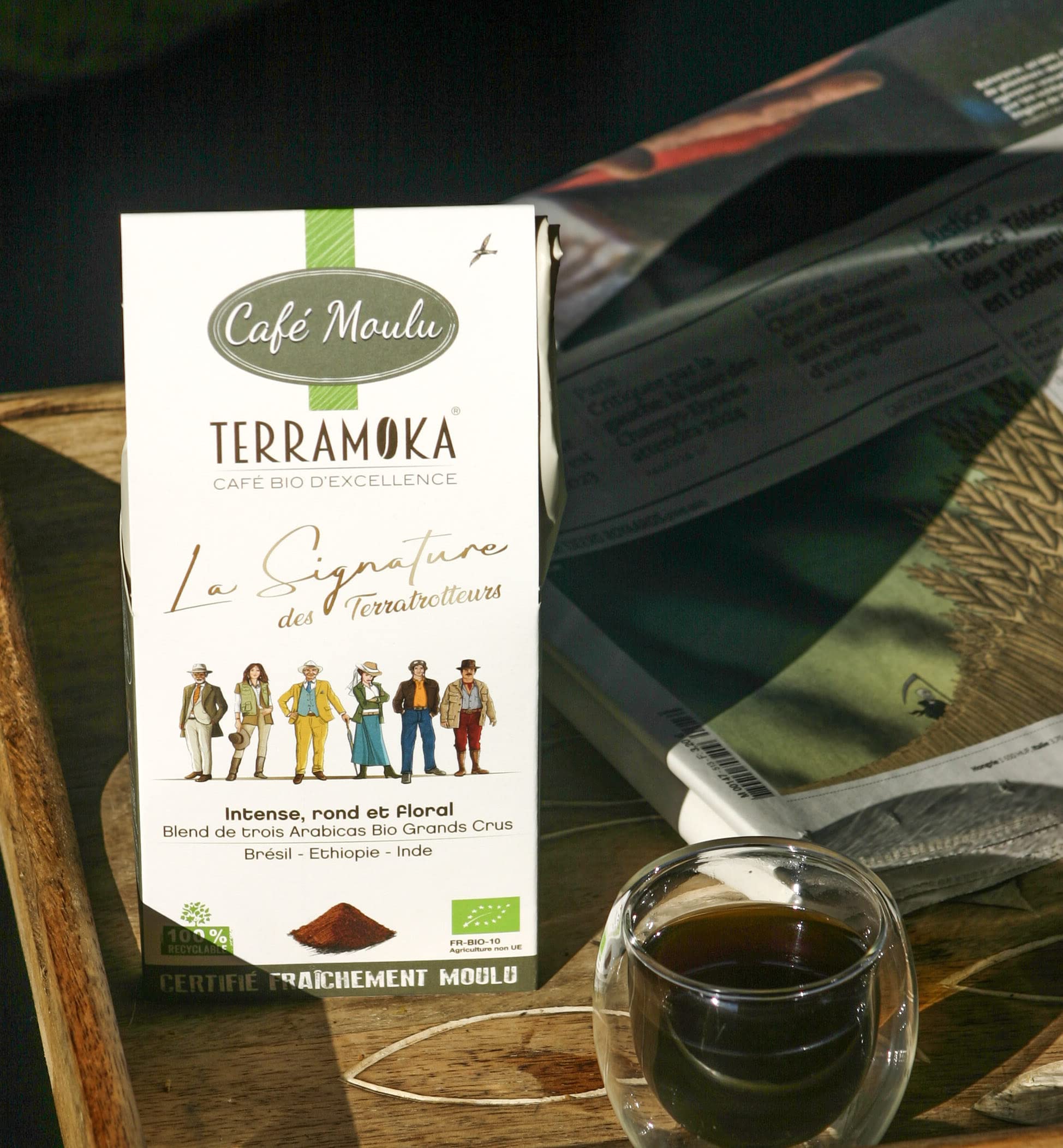 TERRAMOKA - Exzellenter gemahlener Bio-Kaffee - Probierpaket - Mix 7 Café Grand Cru - Gemahlener Kaffee 1750g (7 * 250g) - In Frankreich geröstet
