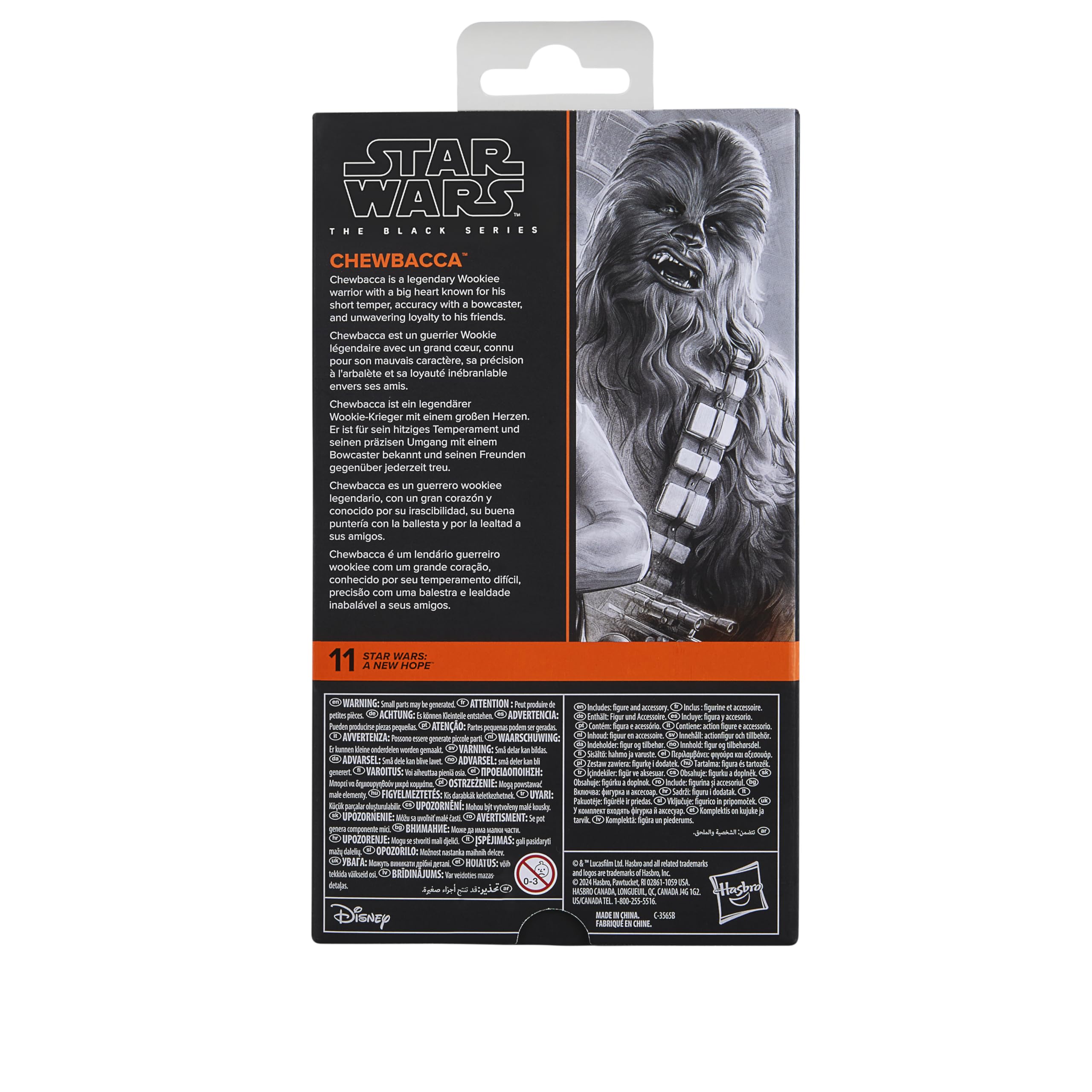 Hasbro Star Wars Chewbacca z Kolekcji Star Wars The Black Series, Optymalnej jakości 15-Centymetrowa Figurka Kolekcjonerska z Filmu Gwiezdne Wojny: Nowa Nadzieja