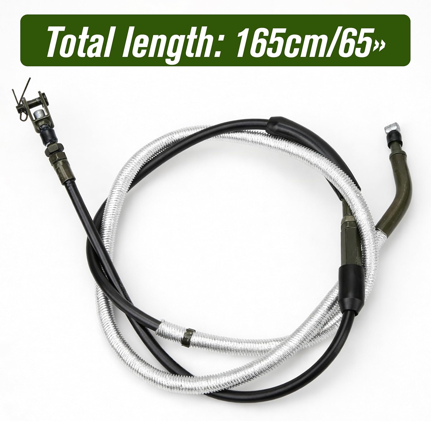 65 Inch Parking Brake Cable Line Compatible with Hisun UTV 500 550 700CC HS700 MSU Massimo YS Bucket BENNCHE, Q-Link, Big Muddy, Cub Cadet Seat, Replacement Parts for 443210-115-0000 PJ000004323A1101