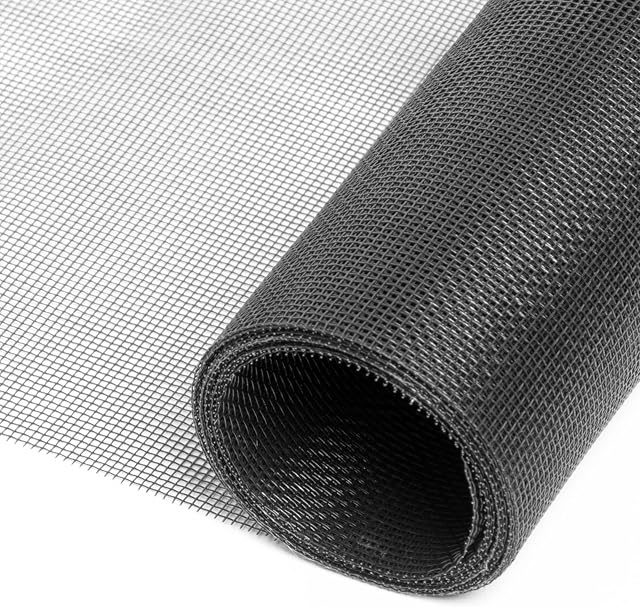 fowong Fly Screens for Windows and Doors, 120 X 250 cm Window Screen Replacement, DIY Door Screen Mesh Roll, Window Netting for Cats-Grey
