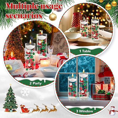Miniatura 5 de MTLEE 2106 piezas de perlas de relleno de jarrón de Navidad para jarrones, perlas de Candyland, geles de agua, velas, centro de mesa para Navidad,