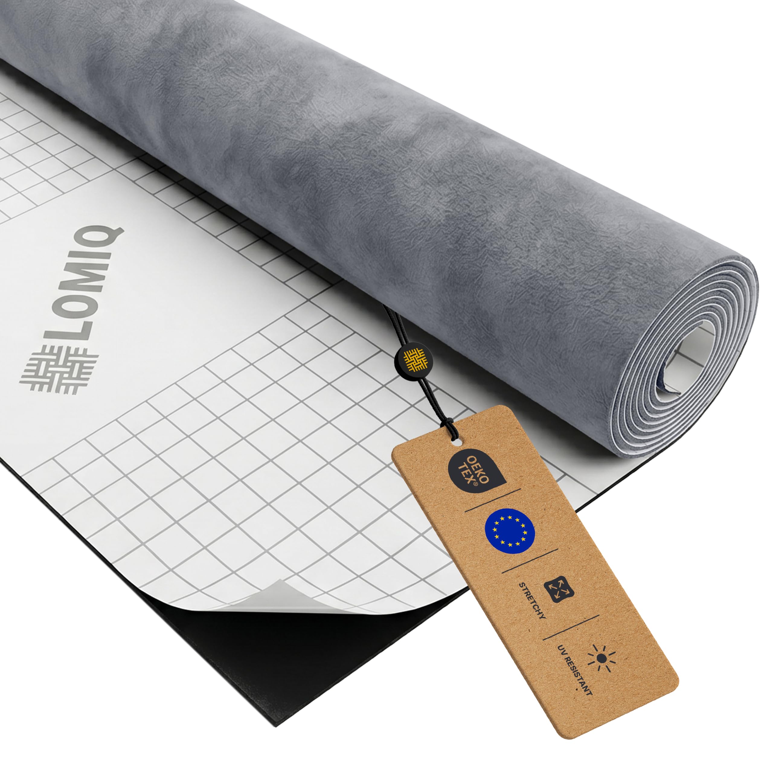 Tela De Microfibra Autoadhesiva 200x150cm, Gris, Efecto Ante, Lámina Flexible Para Interior De Coche, Suave Y Resistente, Fácil De Cortar, Material decorativo para muebles, DIY y automoción.