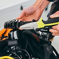 Vista 6 de GEAR AID Tanu - Cuchillo de buceo y rescate con funda, hoja de punta roma de 3 pulgadas