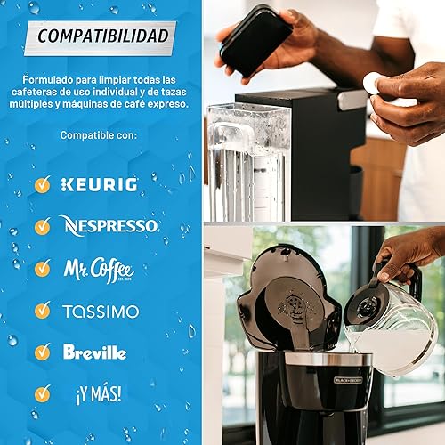 Miniatura 4 de Tabletas descalcificadoras para cafetera, 24 unidades, compatibles con Nespresso, Keurig, Ninja, Delonghi, Miele, cafetera, descalcificación