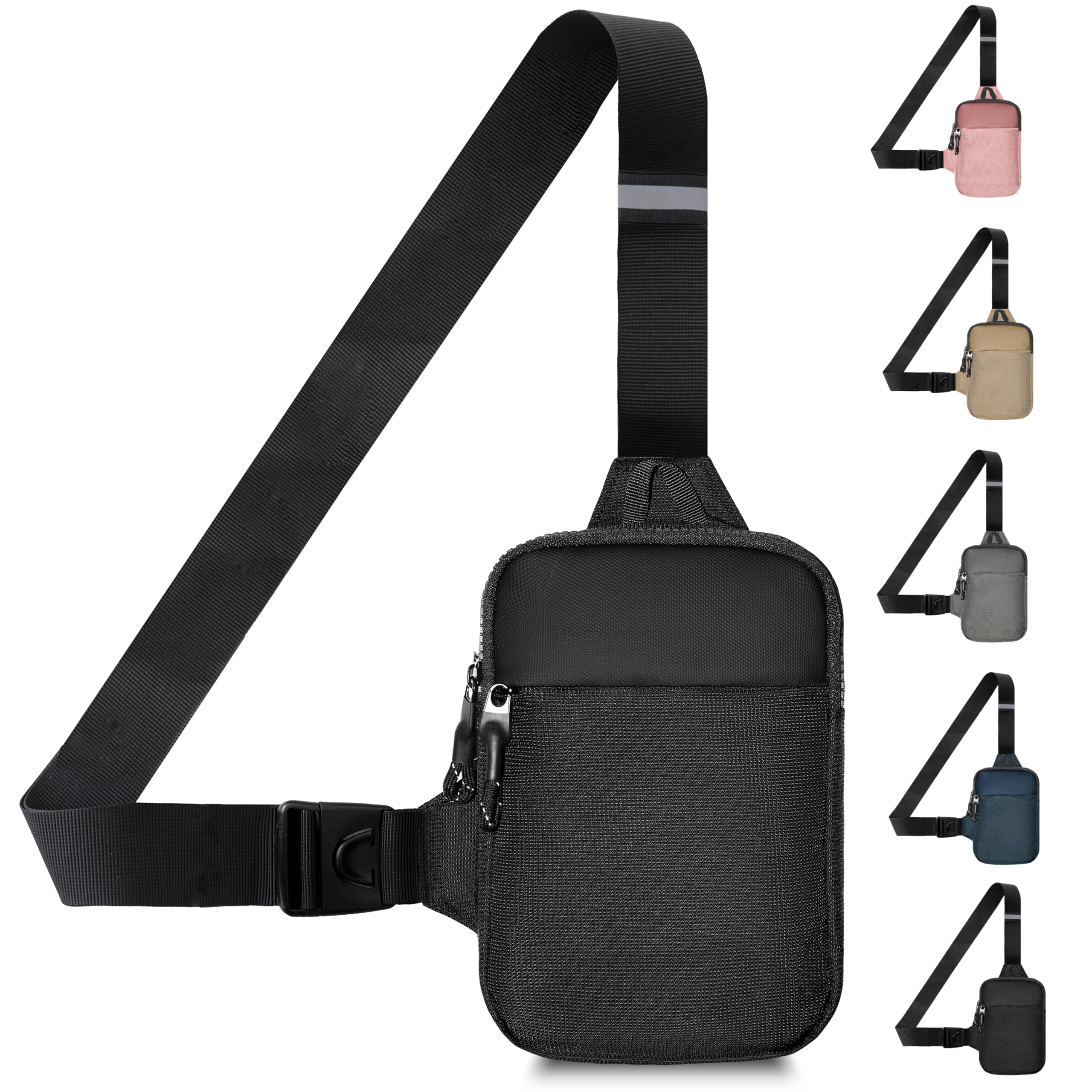 Crossbody Bags for Women Mini Sling Chest Bag Small Crossbody Bag Men Waterproof Fanny Pack Shoulder Phone Bag
