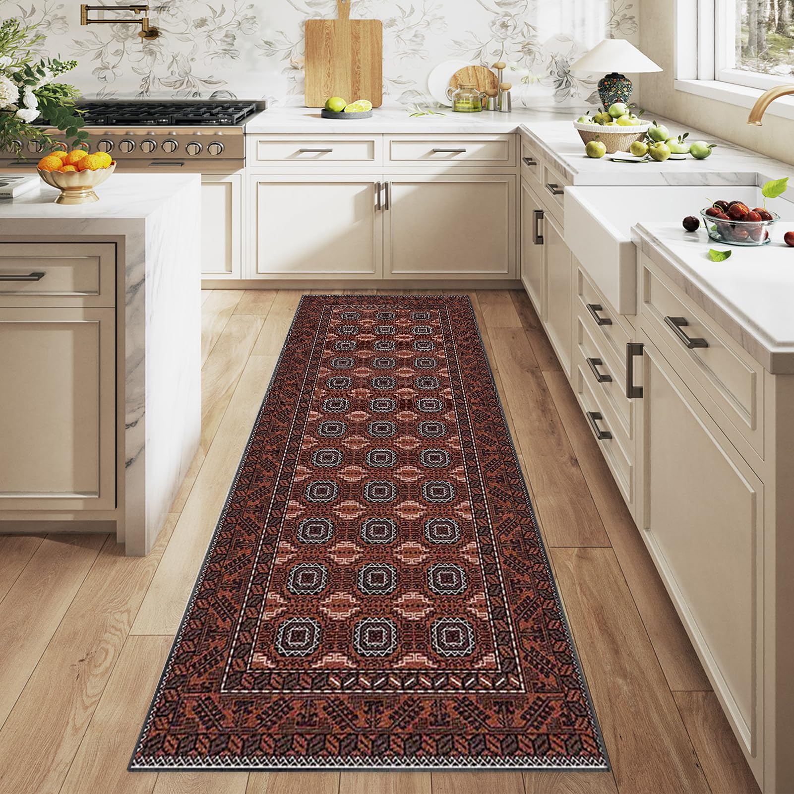 Długi dywan do przedpokoju, zmywalny antypoślizgowy dywanik kuchenny, 120 x 400 cm chodniki chodniki dywan do korytarza, mata wejściowa wycieraczki do salonu, sypialni, kuchni, łazienki