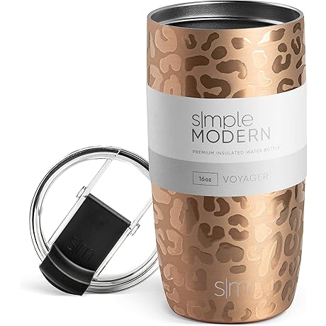 Travel Coffee Mug Tumbler with Flip Lid: Reusable Cold Brew Iced Coffee...