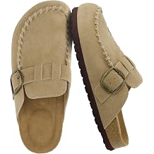 CUSHIONAIRE Canoe Genuine Suede Clogs for Women Footwear with Moc Toe Design Casual Slip On Womens Shoes