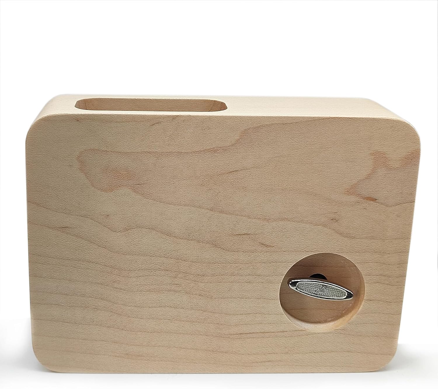 Plays Memory Music Box, Wind Up Pen Holder and Photo Frame Music Box, 5 Inch Solid Wood Pen Holder Photo Frame Musical Box Picture Frame for Tabletop or Desktop Ornaments(Maple Wood)