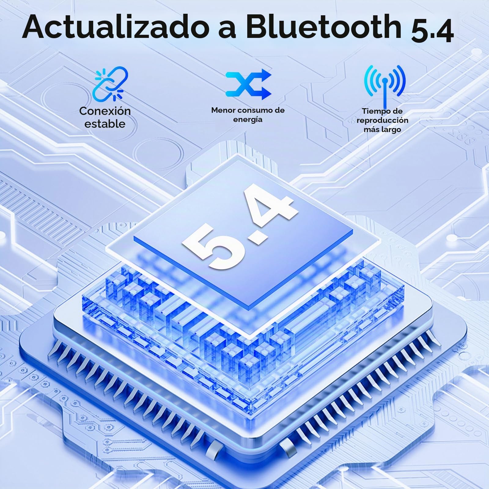 2026 Auriculares Inalambricos Bluetooth 5.4, Cancelacion de Ruido Cascos Bluetooth, HiFi Estéreo con Micrófono HD, Pantalla LED, 40H de Autonomía, Auriculares Deportivos in Ear, IP7 Impermeable, USB-C