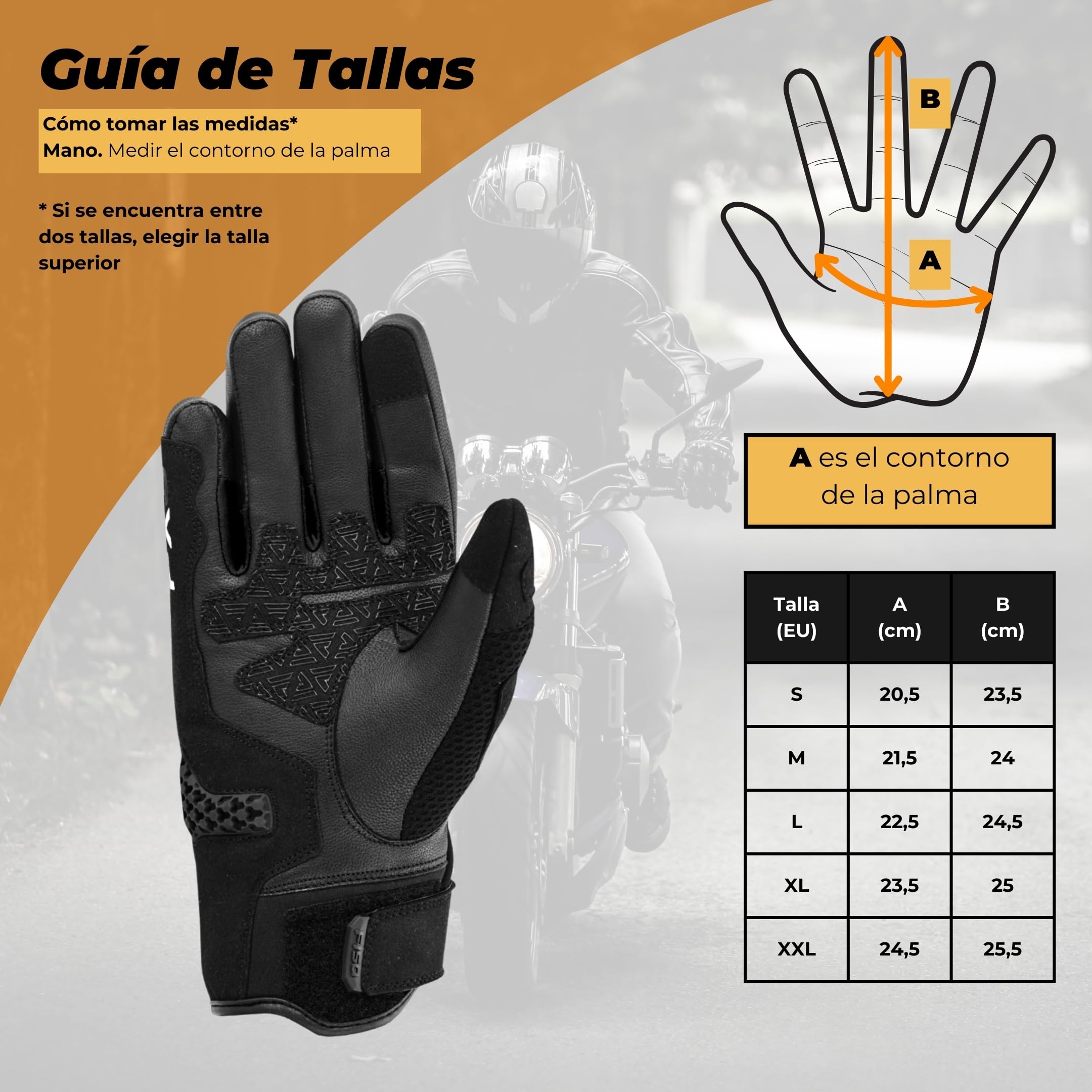 Guantes Moto Hombre y Mujer en Cuero de Cabra con Protecciones de Carbono para Uso Durante Todo el Año en Viajes Largos y Compatible con Pantallas Táctiles