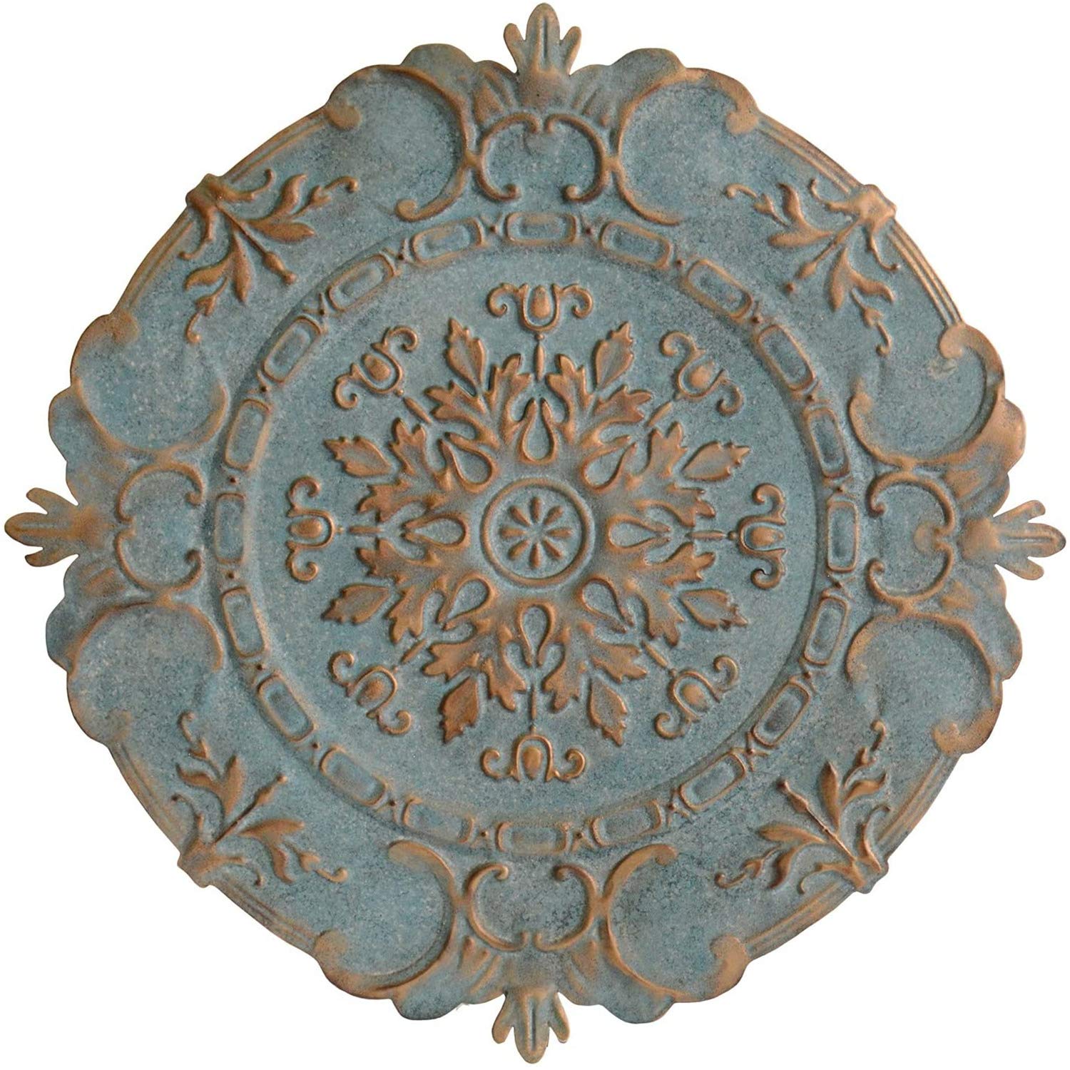 Stratton Home Decor S09598 Wall Decor, 30.50 W X 0.50 D X 30.50 H, Blue