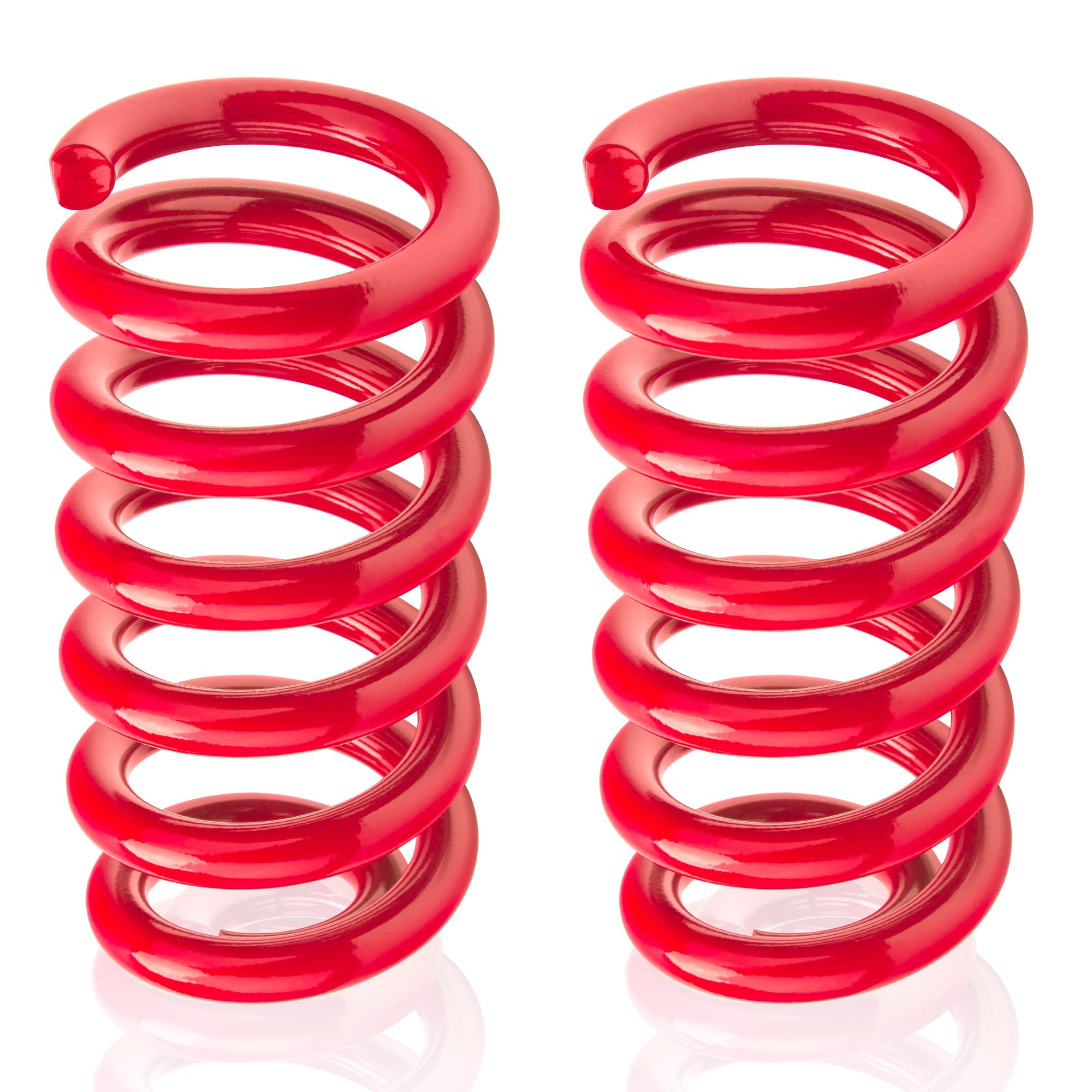 Heavy Duty Front Coil Springs for 1999-2006 Silverado 1500/Sierra 1500, Upgrate 3" Drop/Lowering Coil Springs Kit 2Pcs, Red